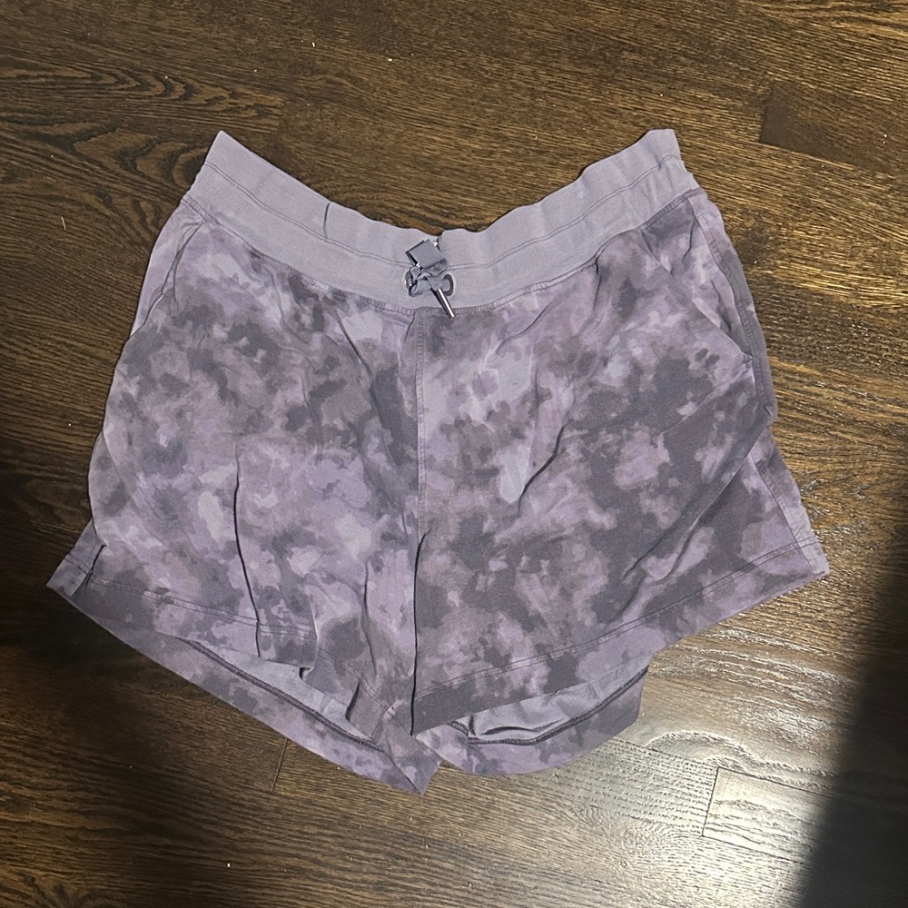 Athleta Lavender Tie-Dye Shorts